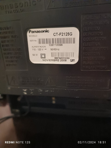 Tv Panasonic 21 Usado (Usado)