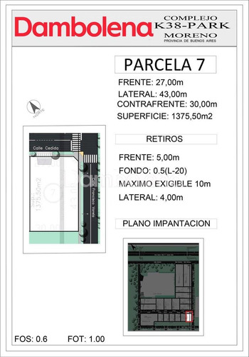 Imagen 3 de 19 de Terreno Fracción Sector B -uf7 En Venta - La Reja - Moreno