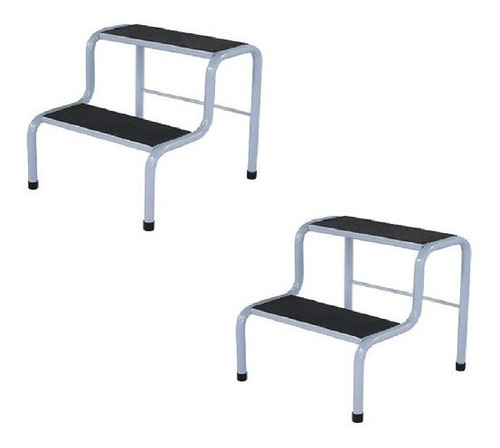 Escadinha 2 Degraus (2 Peças) Para Maca, Clínica, Hospital