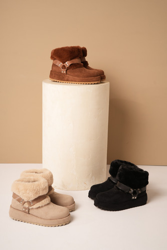 Pantubotas Mujer Plataforma Caña Pelo Estribo Invierno Oslo