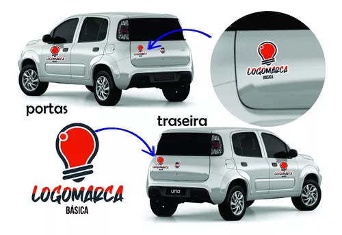 Adesivo Personalizado Portas Carro Empresa P/2 Portas