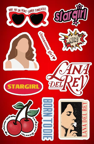 Stickers / Calcomanías Lana Del Rey (laminados)