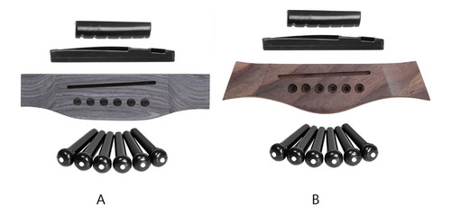 (b)guitar Wooden Rosewood Bridge Pins Saddle Nut Sets Diy Ac