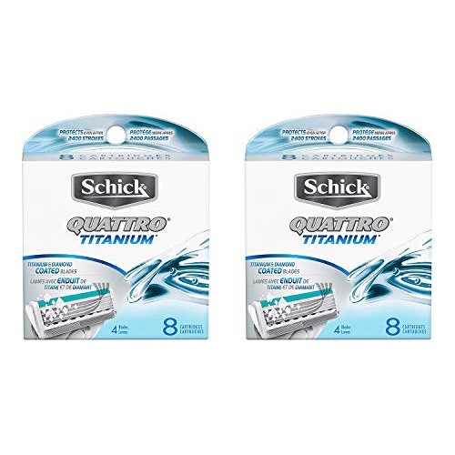 Recambios De Cuchillas De Afeitar Schick Quattro Titanium Pa