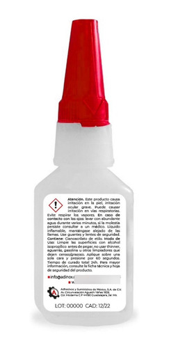 Imagen 2 de 2 de Adinox® C301, Adhesivo Instantáneo Superficies Inactivas