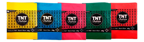Kit Toalha Tnt Quadrada Festa 70cm X 70cm - 50 Peças Cor Rosa-chiclete Liso