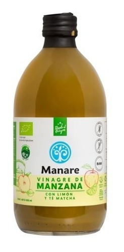 Vinagre De Manzana Con Matcha Y Limon 500ml - Manare