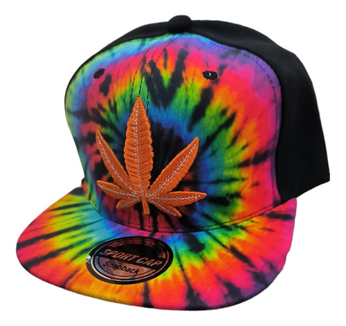 Jockey Snapback Popfizzy Weed Hat, Marijuana Tie Dye