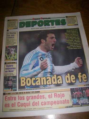 Diario Popular Deportes - Alemania 0 Argentina 1 Higuain