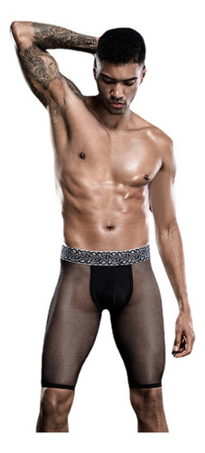 Pantalones Cortos Transparentes Sexy Tipo Bóxers Para Hombre