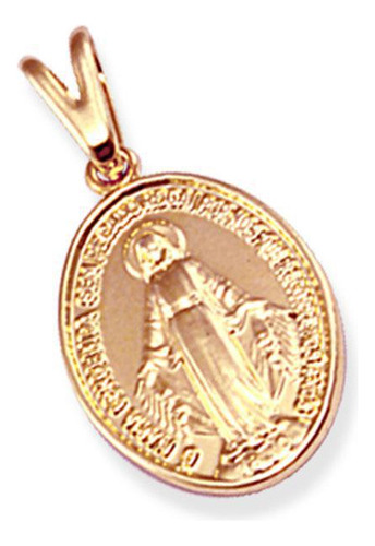 Pingente Ronnelly Folheado A Ouro 18k - Medalha Milagrosa