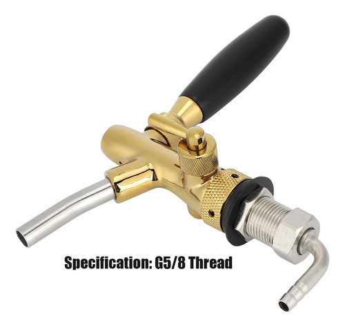 Grifo De Cerveza Ajustable De Rosca G5/8 Latón Inoxidable