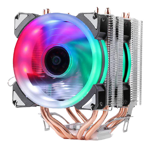 Cpu Enfriador Torre De Enfriamiento Doble 1 2 Ventiladores