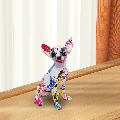 Adorno De Perro Con Estatua De Chihuahua De Estilo C