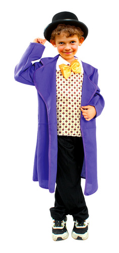 Traje Disfraz Infantil Wonka 7-9 Años