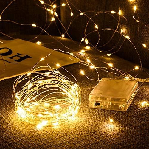 Luces De Alambre Decoracion Navideña Blanco Calido 100 Leds