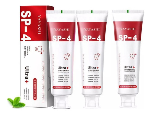 3 Unidades De Pasta Dental Blanqueadora Probiótica Sp-4