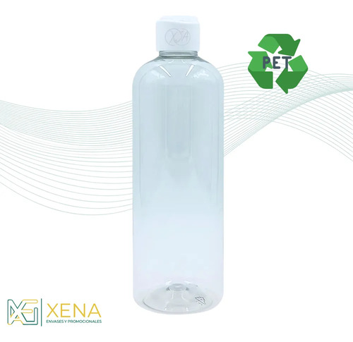 Envases Botellas De Plastico 500 Ml Con Tapa Flip Top X 15