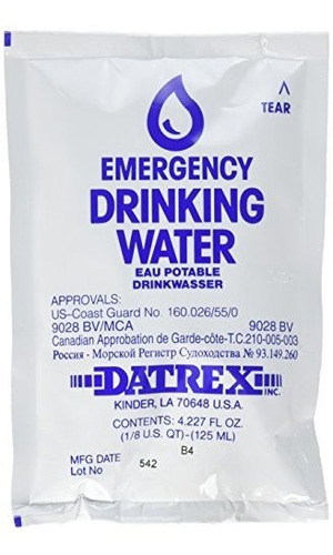 Datrex Supervivencia De La Emergencia Agua De La Bolsa (pack