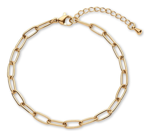 Pulseras De Oro Mujeres, Pulsera De Cadena De Eslabones...