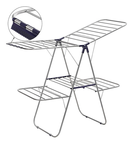 Songmics Ullr53bu - Tendedero Plegable De Dos Niveles Para R