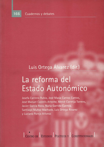 Libro La Reforma Del Estado Autonomico