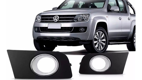 Rejilla Faro Auxiliar Vw Amarok 2013 14 2015 Aro Cromado Der