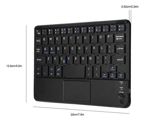 De Ultra-slim Mini Teclado Inalámbrico Bluetooth Con