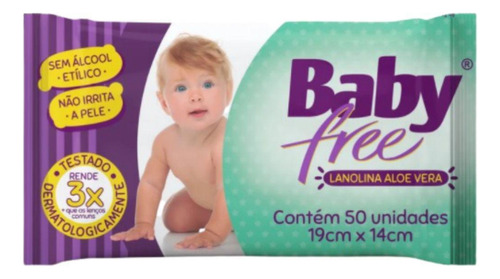 Lenço Umedecido Baby Free 4 Pacotes 50 Unidades