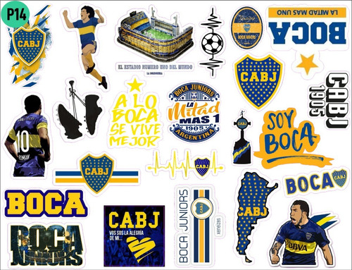 Stickers Calcos  Boca Adhesivo Impermeable Termo Stanley Etc