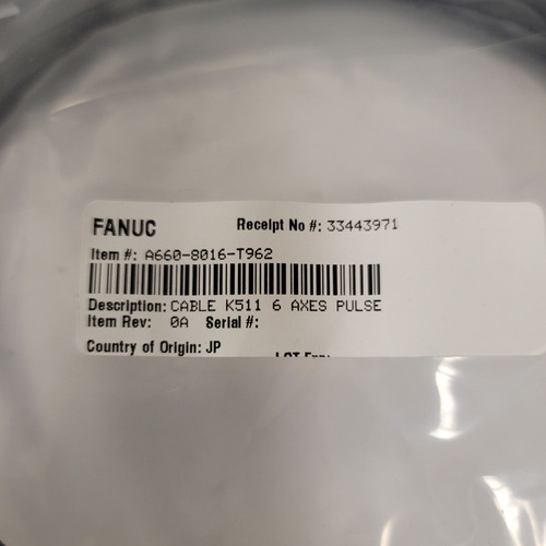 Fanuc A660-8016-t962 K511 6-axis Robot Pulse Coder Cable Bbx