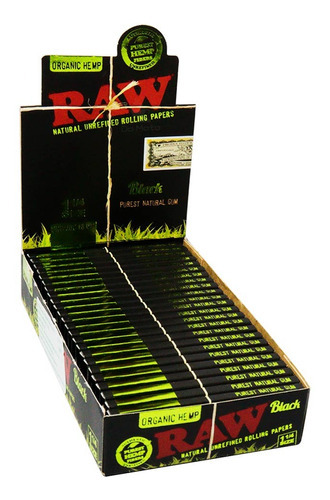 Caixa De Seda Raw Organic Black 1 1/4