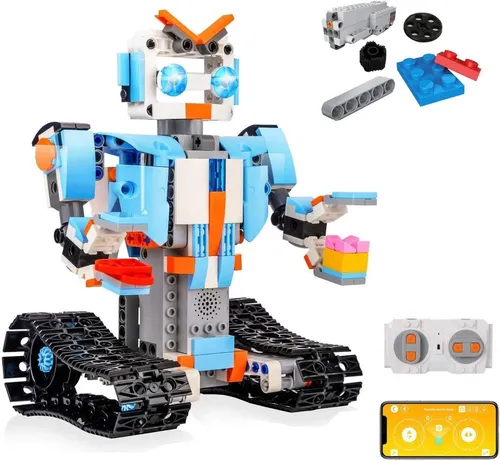Stem Ing Block Toy Rc Robot Para Niños, App Controlle...