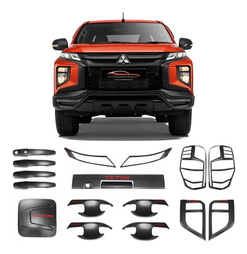 Kit Apliques Mitsubishi Triton L200 Grafite