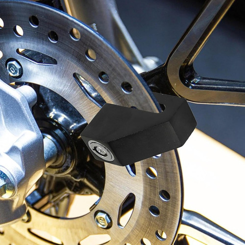 Candado Blindado Traba Disco Moto Bici 2 Llaves Seguridad Amarillo