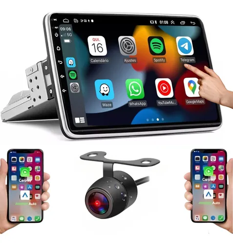 comprar Kit Multi Android 1din Carplay Wifi 10p' 2ram 32gb+cam Ré