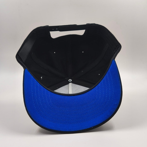 Gorra Premium Con Placa (dorada O Plata) Avión De Papel Negro/azul Unitalla Plata