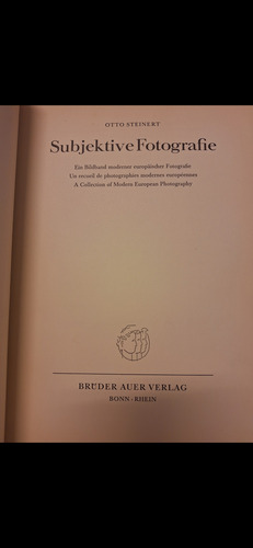 Otto Steinert - Subjektive Fotografie (Usado)