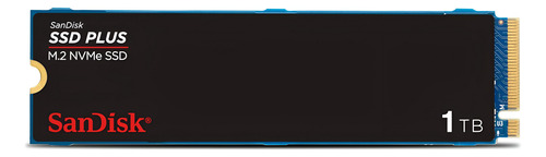 Disco Duro Ssd Interno Sandisk Plus M.2 Nvme 1 Tb Gen 3.0 Negro