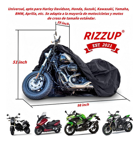 Funda Motocicleta Impermeable Cubiertas Protección Grueso