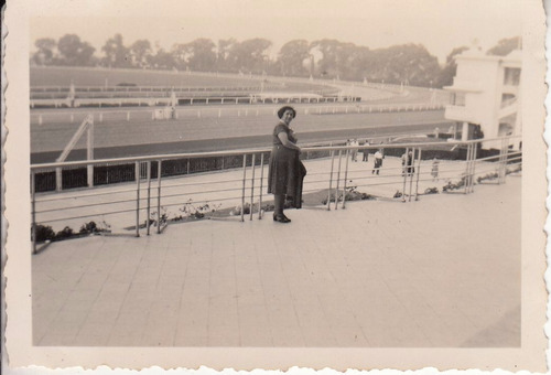 1951 Fotografia En Hipodromo De La Plata Argentina