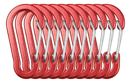 Paquete De 10 Llaveros Con Mosquetón Para Senderismo, Pesca