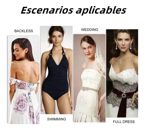 . Brasier Push Up Escote Profundo Straple Sin Espalda