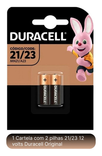 2 Baterias Duracell 21/23 Alcalina 12volts Alarmes/campainha