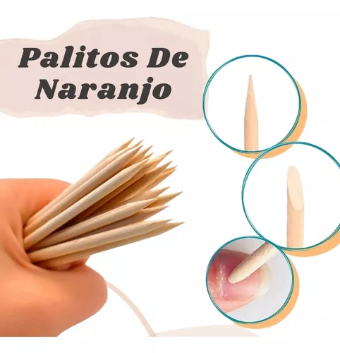 Palitos De Naranjo Removedor Cutículas Para Manicura Uñas F