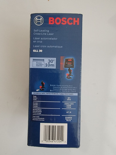 Imagen 7 de 7 de Bosch Gll30 Nivel Láser De Línea Transversal De 10mts