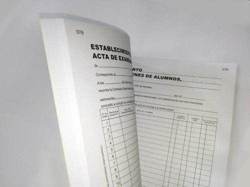 Imagen 4 de 6 de Pack De 6 Libros De Actas De Examen