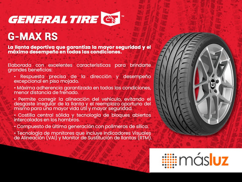 Par Llantas G-max Rs General Tire Medida 225/50r17 94w Sl