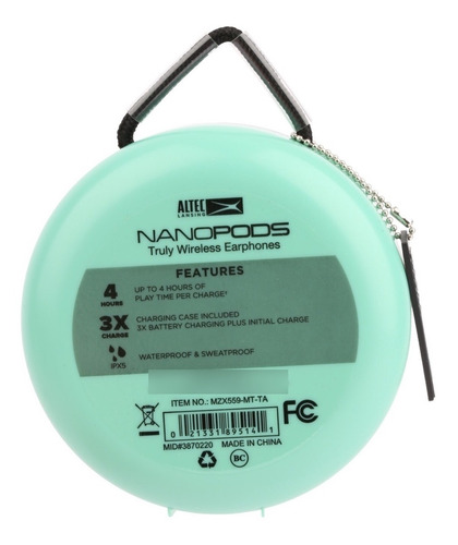 Imagen 6 de 6 de Audífono Altec Lansing Nanopods Bluetooth Estcuhe De Carga