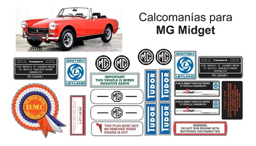 Calcomanias Mg Midget